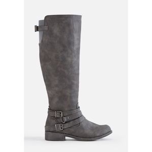 Grey Boots Wide Calf NWT
